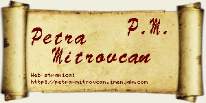 Petra Mitrovčan vizit kartica
